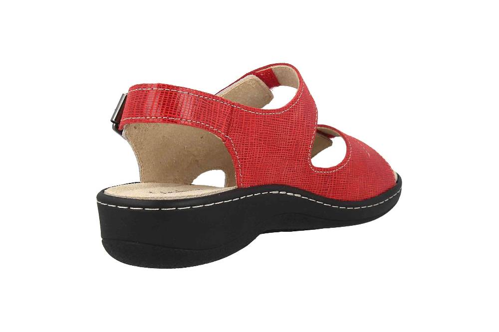 Hickersberger Milano Sandaletten In Übergrößen Rot 6122-4301 Große Damenschuhe