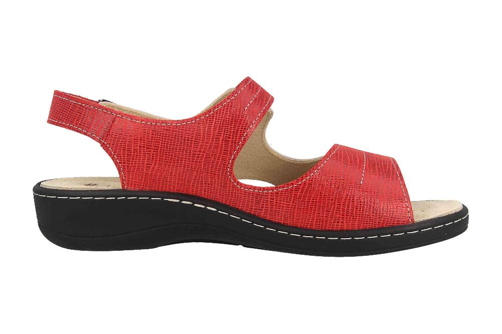 Hickersberger Milano Sandaletten In Übergrößen Rot 6122-4301 Große Damenschuhe