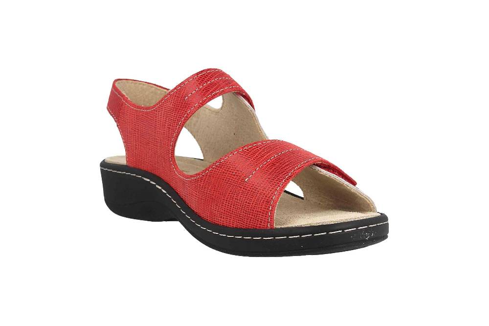 Hickersberger Milano Sandaletten In Übergrößen Rot 6122-4301 Große Damenschuhe