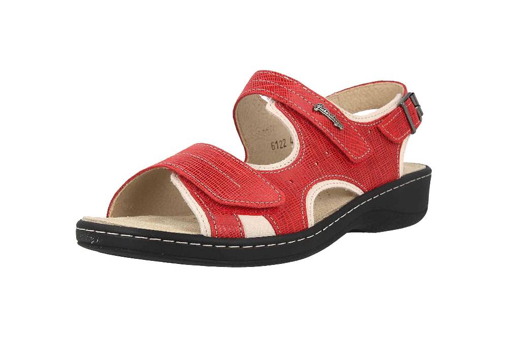 Hickersberger Milano Sandaletten In Übergrößen Rot 6122-4301 Große Damenschuhe