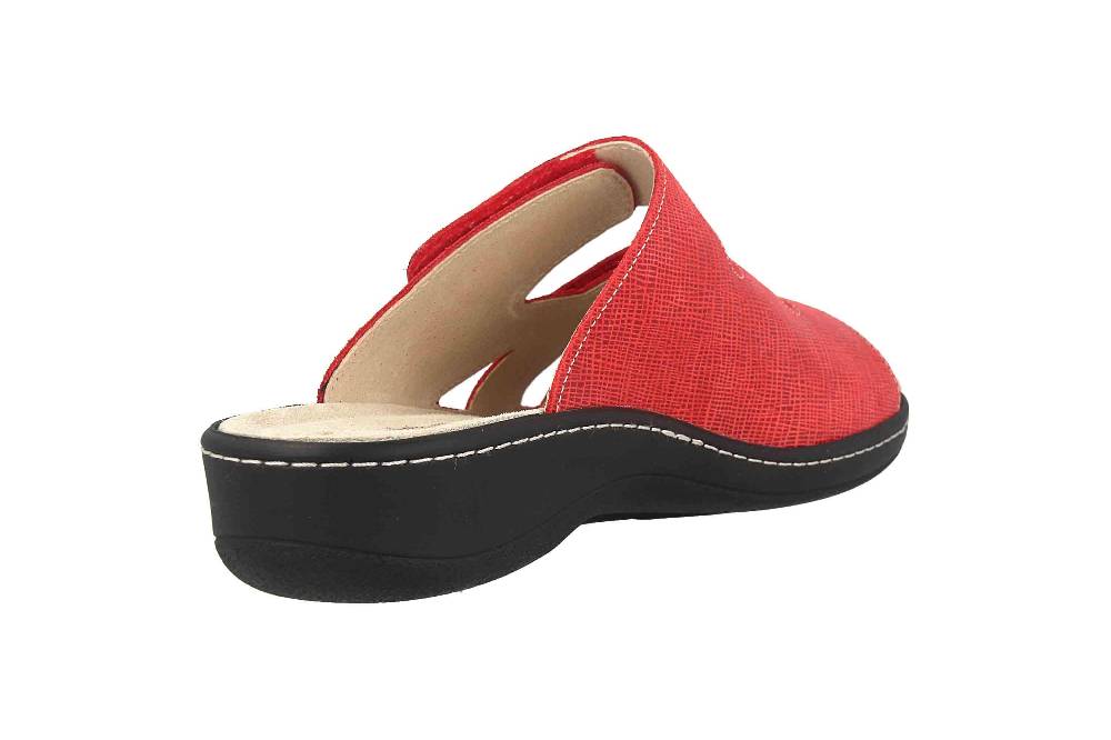 Hickersberger Pantoletten In Übergrößen Rot 5111-4301 Große Damenschuhe