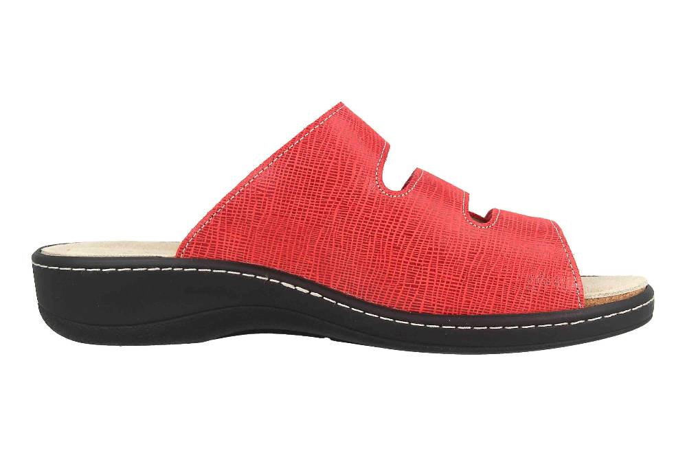 Hickersberger Pantoletten In Übergrößen Rot 5111-4301 Große Damenschuhe