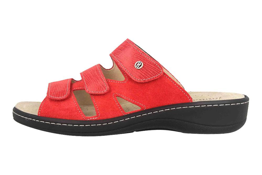 Hickersberger Pantoletten in Übergrößen Rot 5111-4301 große Damenschuhe