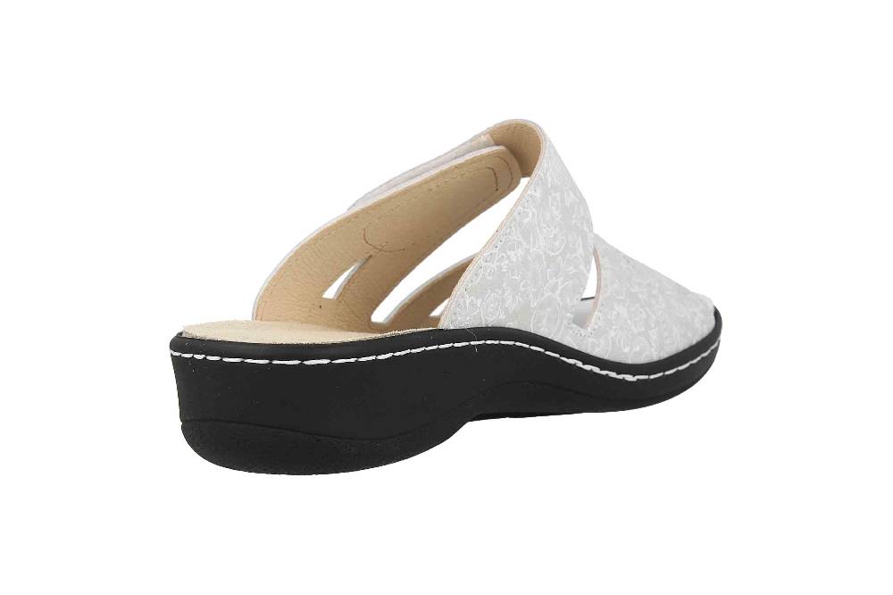 Hickersberger Pantoletten In Übergrößen Weiß 2840-8101 Große Damenschuhe