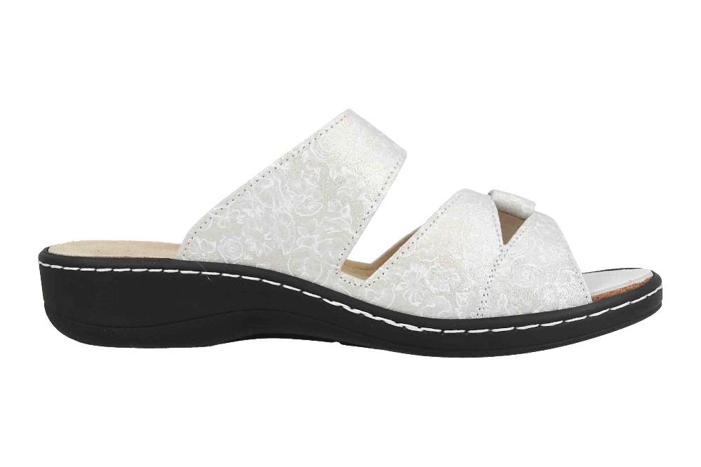 Hickersberger Pantoletten In Übergrößen Weiß 2840-8101 Große Damenschuhe