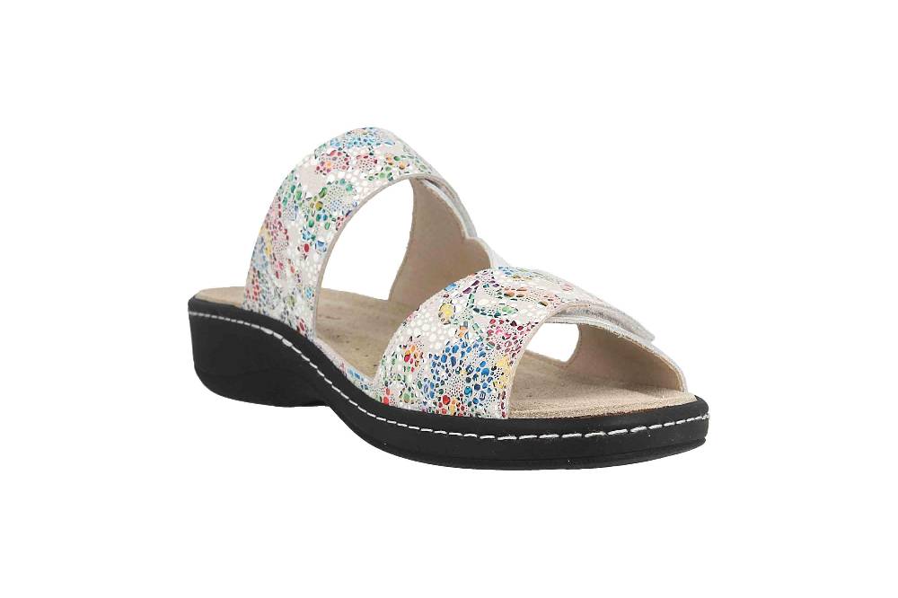 Hickersberger Pantoletten In Übergrößen Weiß 2846-8042 Große Damenschuhe