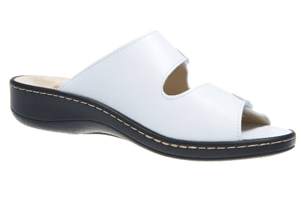 Hickersberger Vario Pantoletten In Übergrößen Weiß 5119 8101 Große Damenschuhe