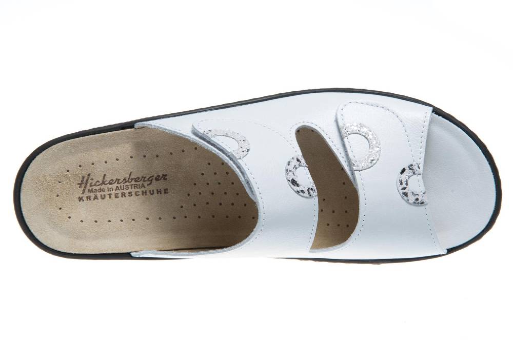 Hickersberger Vario Pantoletten In Übergrößen Weiß 5119 8101 Große Damenschuhe