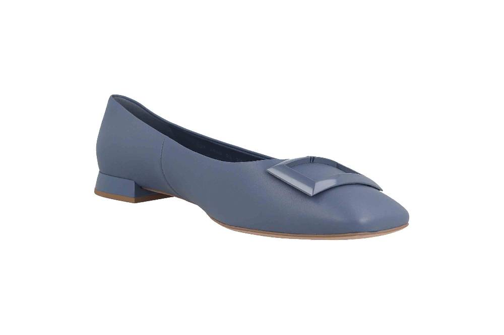 Högl Ballerinas In Übergrößen Blau 7-101020-34000 Große Damenschuhe