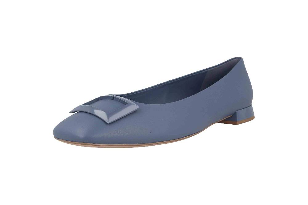 Högl Ballerinas In Übergrößen Blau 7-101020-34000 Große Damenschuhe