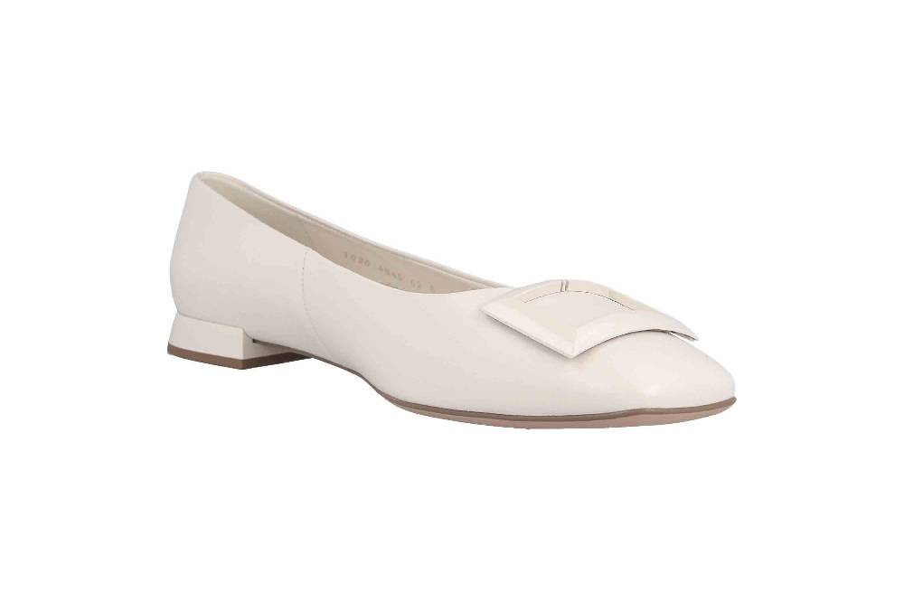 Högl Ballerinas In Übergrößen Elfenbein 7-101020-12000 Große Damenschuhe