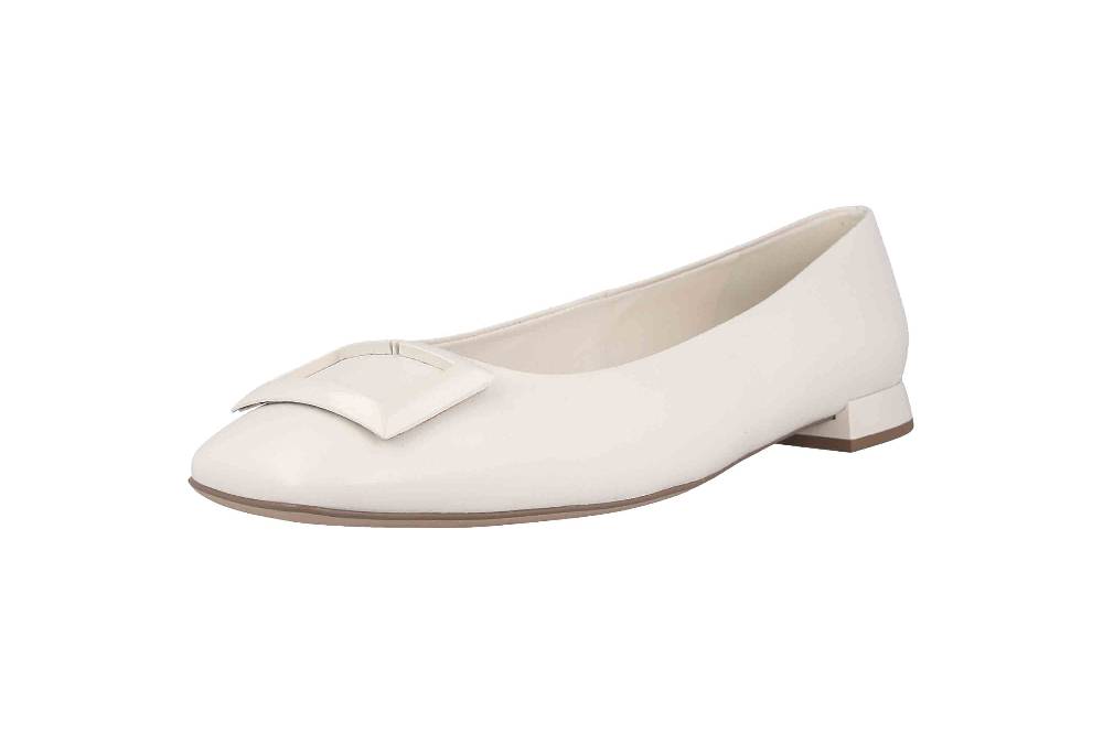 Högl Ballerinas In Übergrößen Elfenbein 7-101020-12000 Große Damenschuhe