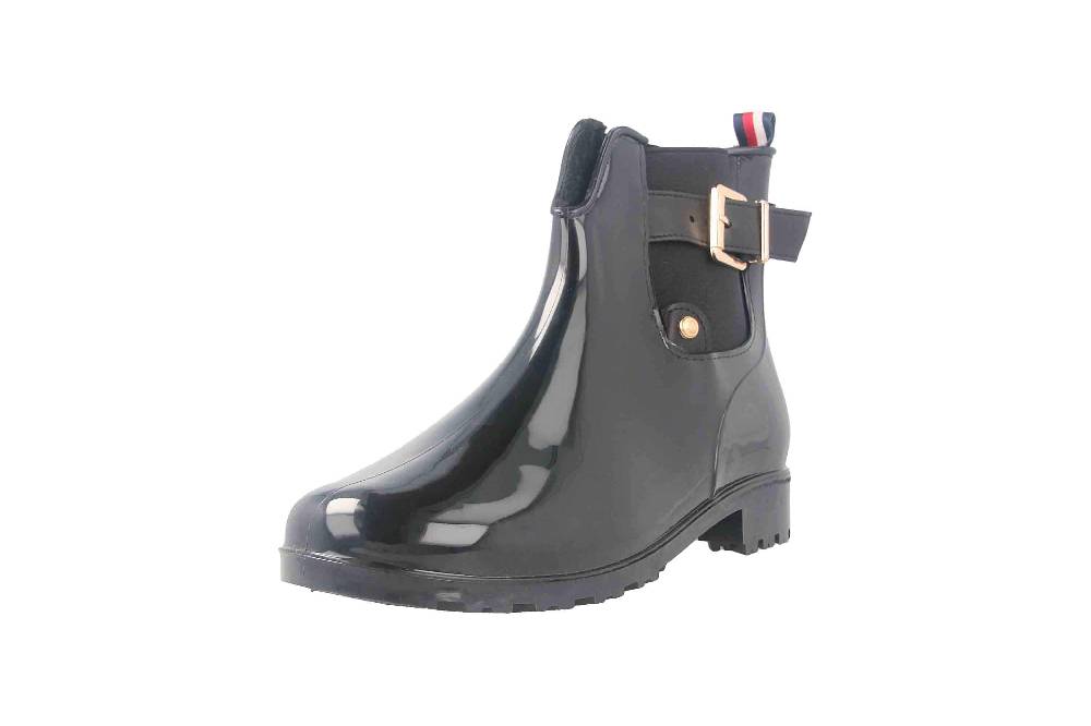 Inselhauptstadt Gummistiefel In Übergrößen Schwarz KLAW20-29 Große Damenschuhe
