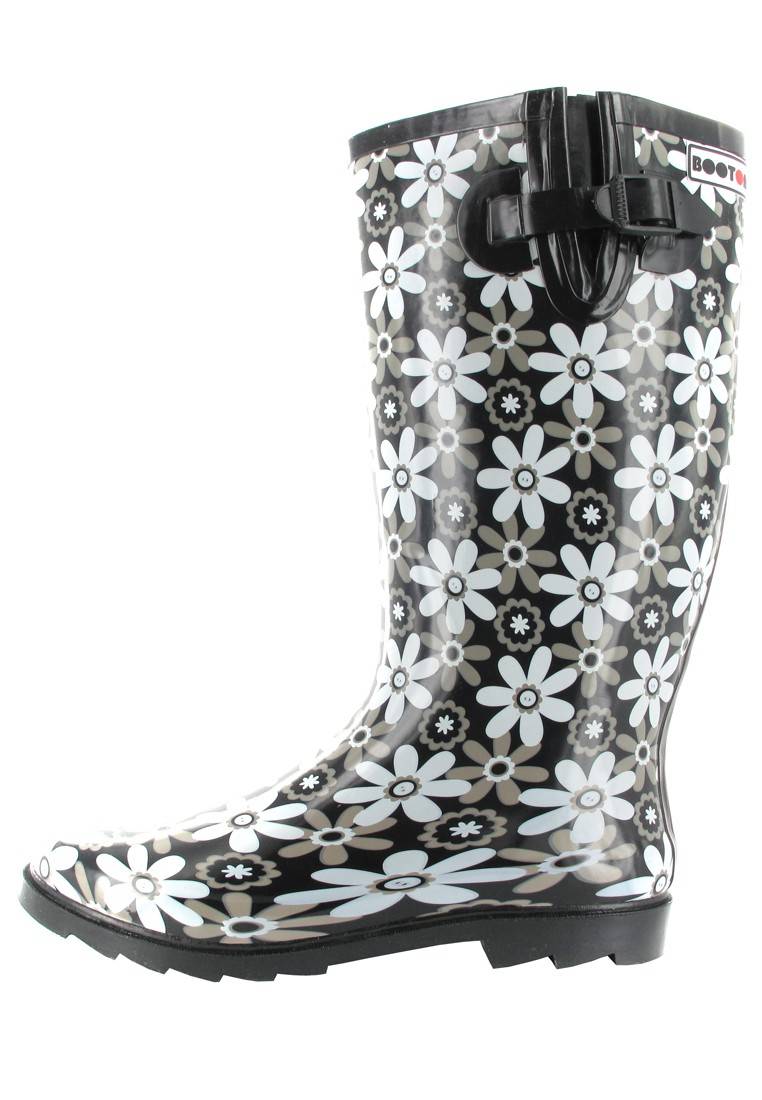 Intex Kautschuk-Gummistiefel In Übergrößen Schwarz Florence 14102 Große Damenschuhe