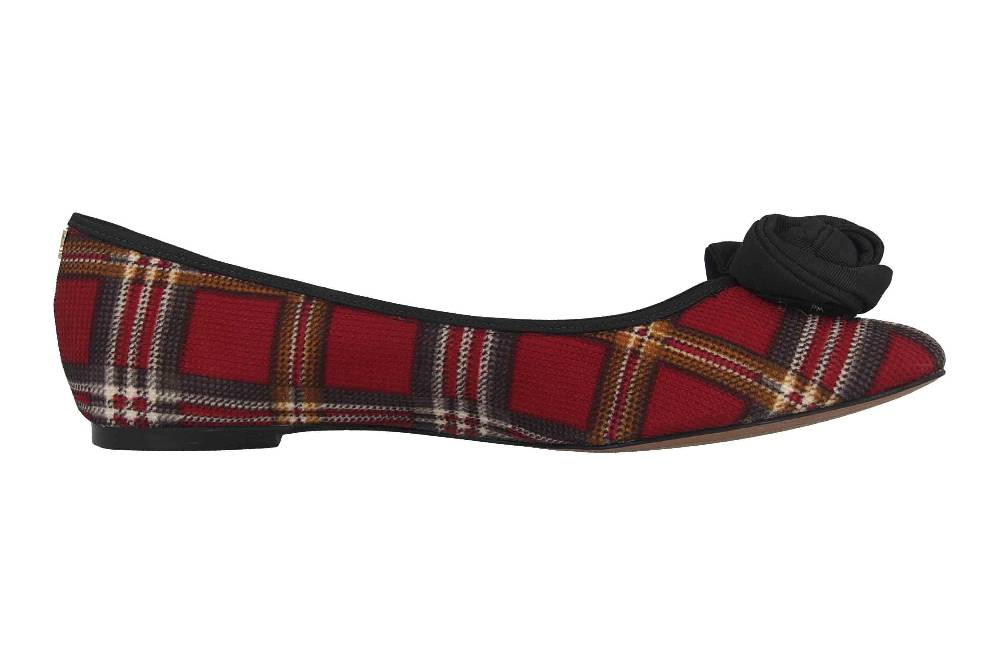 J.Reneé Ballerinas In Übergrößen Mehrfarbig Baylynn Red Multi Plaid Große Damenschuhe