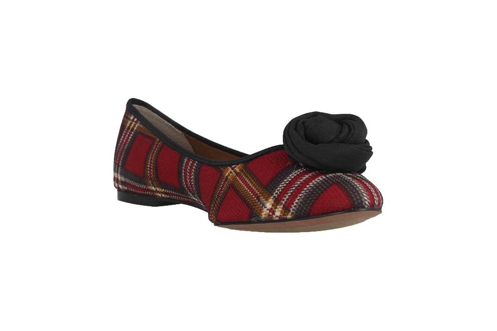 J.Reneé Ballerinas In Übergrößen Mehrfarbig Baylynn Red Multi Plaid Große Damenschuhe