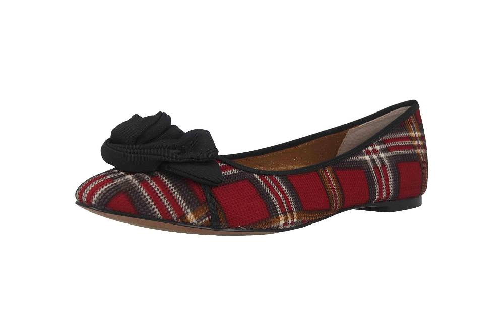 J.Reneé Ballerinas In Übergrößen Mehrfarbig Baylynn Red Multi Plaid Große Damenschuhe
