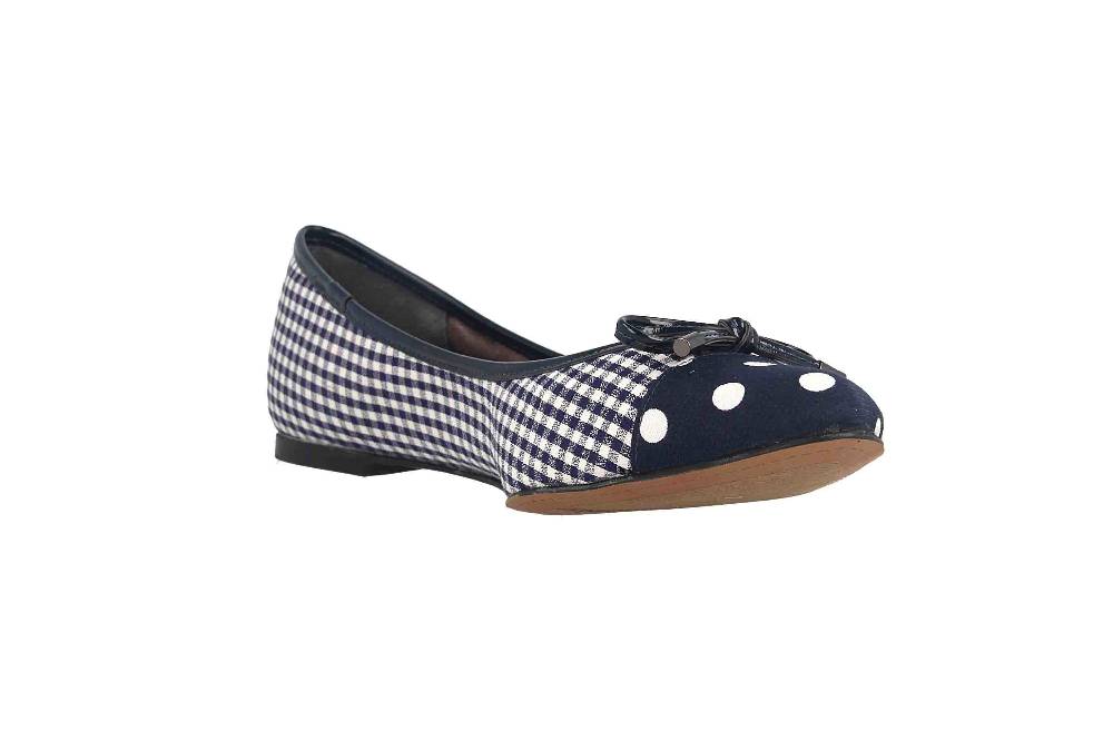 J.Reneé Ballerinas In Übergrößen Mehrfarbig Charmyne Navy White Große Damenschuhe