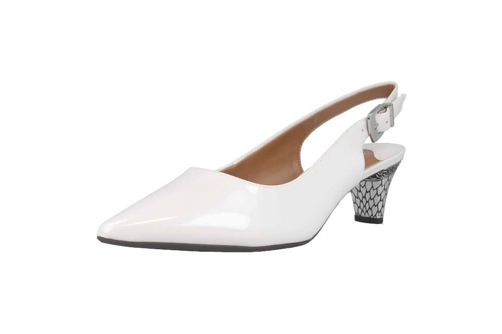 J.Reneé PAWHT Pumps In Übergrößen Weiß Mayetta White Pearl Große Damenschuhe