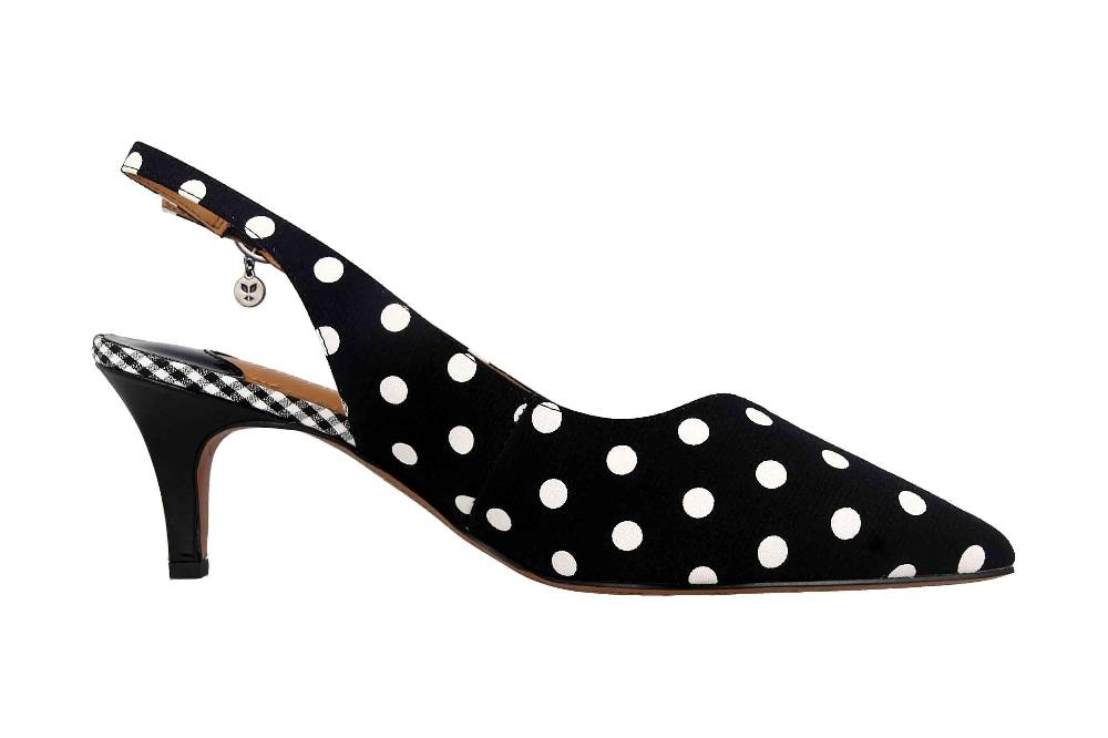 J.Reneé Pumps In Übergrößen Mehrfarbig Envizyn Black White Polka Dot Große Damenschuhe