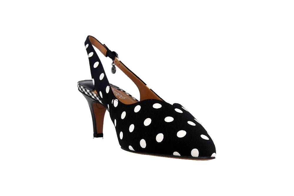 J.Reneé Pumps In Übergrößen Mehrfarbig Envizyn Black White Polka Dot Große Damenschuhe