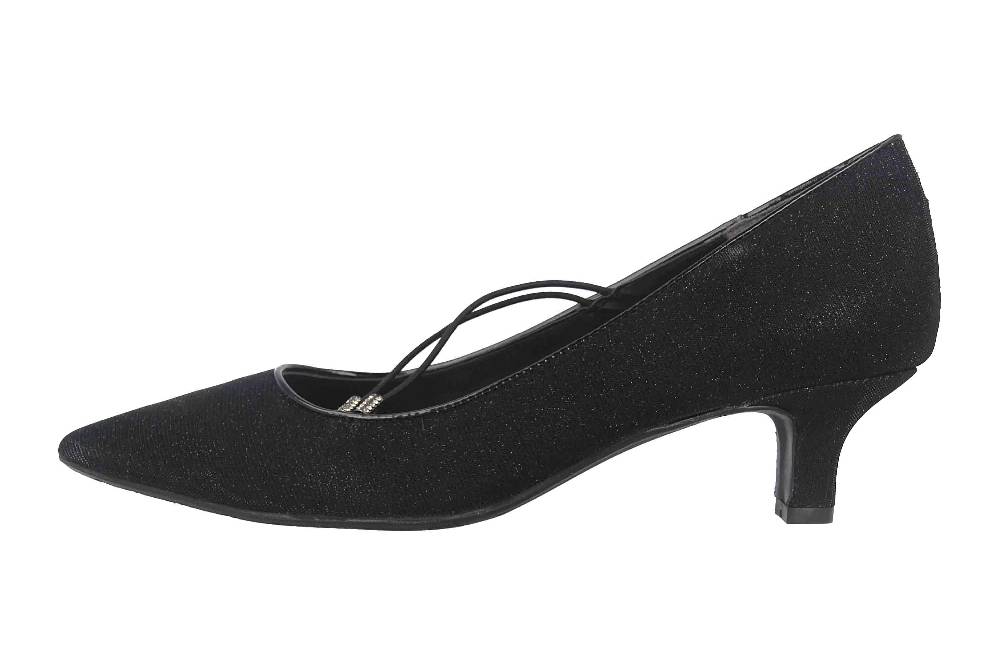 J.Reneé Pumps in Übergrößen Mehrfarbig Idenah Black Glitter große Damenschuhe