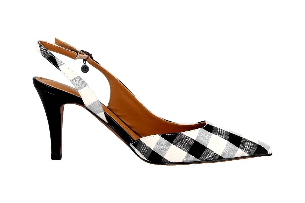 J.Reneé Pumps In Übergrößen Mehrfarbig Yusra Black White Große Damenschuhe