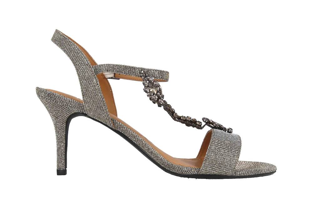 J.Reneé Sandaletten In Übergrößen Mehrfarbig Michalla Pewter Glitter Große Damenschuhe