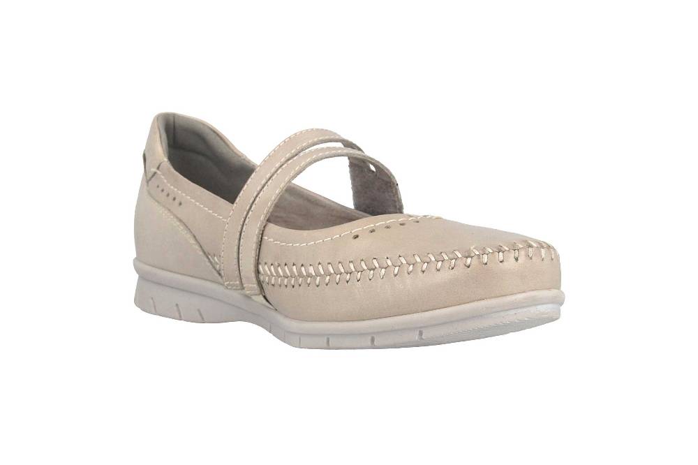 Jana Ballerina In Übergrößen Grau 8-24611-22 204 Große Damenschuhe