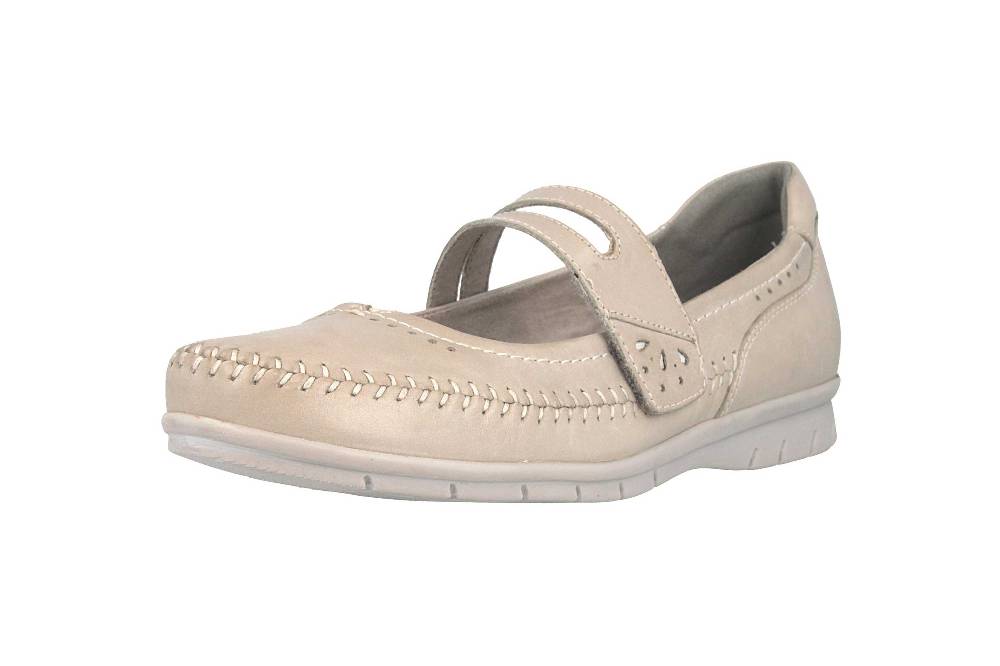 Jana Ballerina In Übergrößen Grau 8-24611-22 204 Große Damenschuhe