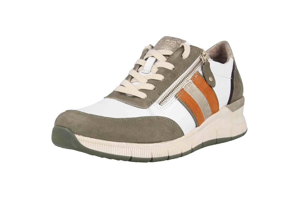 Jana Comfort Leather Sneaker In Übergrößen Mehrfarbig 8-8-23613-28 770 Große Damenschuhe