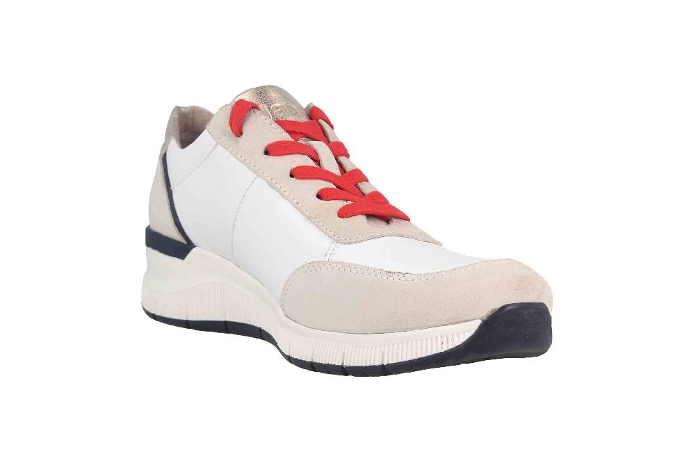 Jana Comfort Leather Sneaker In Übergrößen Weiß 8-8-23613-28 197 Große Damenschuhe