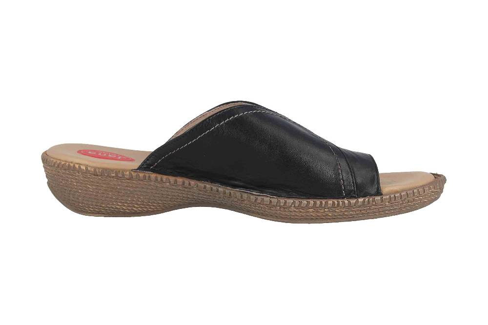 Jana Pantoletten In Übergrößen Schwarz 8-8-27111-28 001 Große Damenschuhe