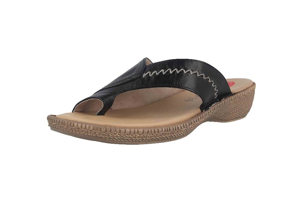 Jana Pantoletten In Übergrößen Schwarz 8-8-27111-28 001 Große Damenschuhe