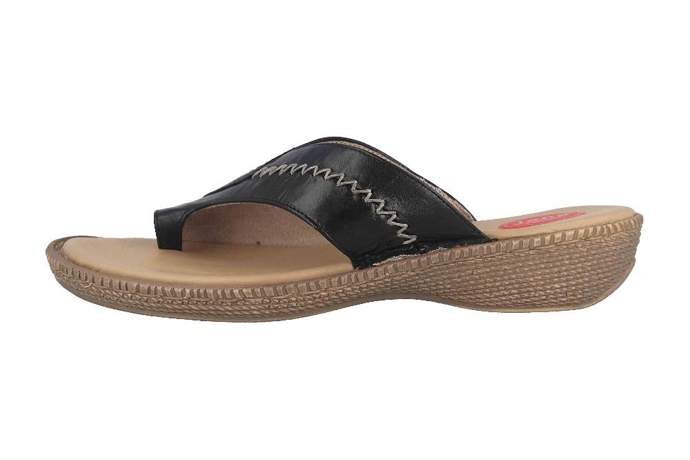 Jana Pantoletten in Übergrößen Schwarz 8-8-27111-28 001 große Damenschuhe