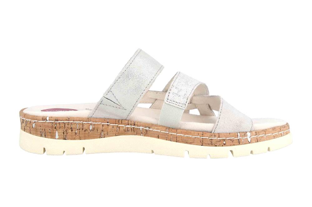 Jana Pantoletten In Übergrößen Silber 8-8-27400-24 212 Große Damenschuhe