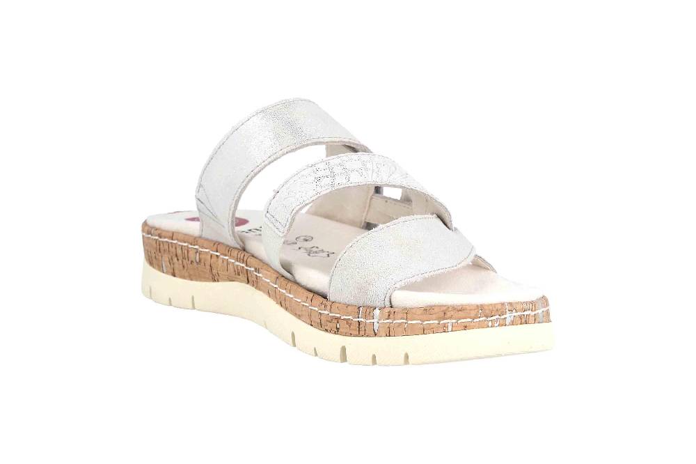 Jana Pantoletten In Übergrößen Silber 8-8-27400-24 212 Große Damenschuhe