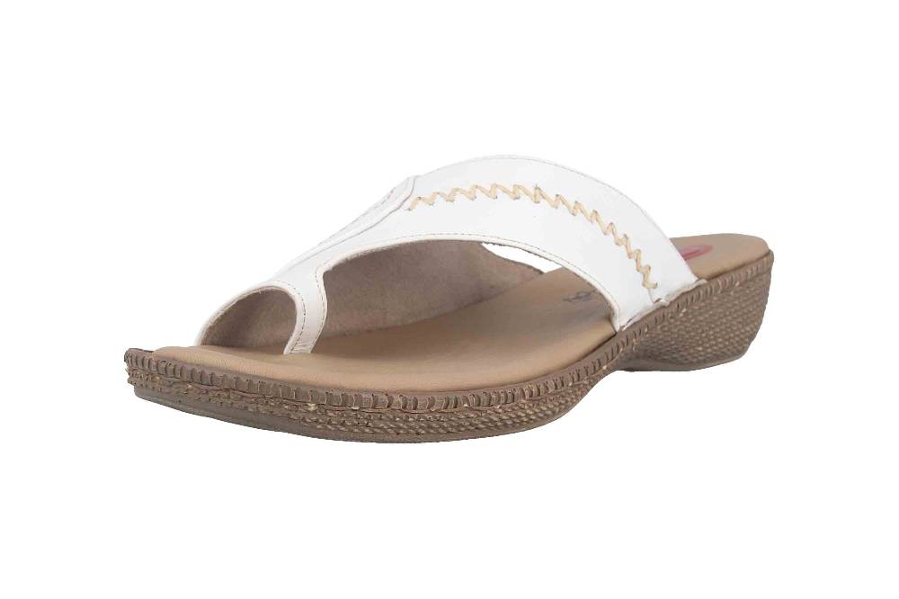 Jana Pantoletten In Übergrößen Weiß 8-8-27111-28 100 Große Damenschuhe