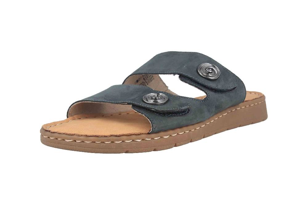 Jana Relax Pantoletten In Übergrößen Blau 8-8-27109-26 805 Große Damenschuhe