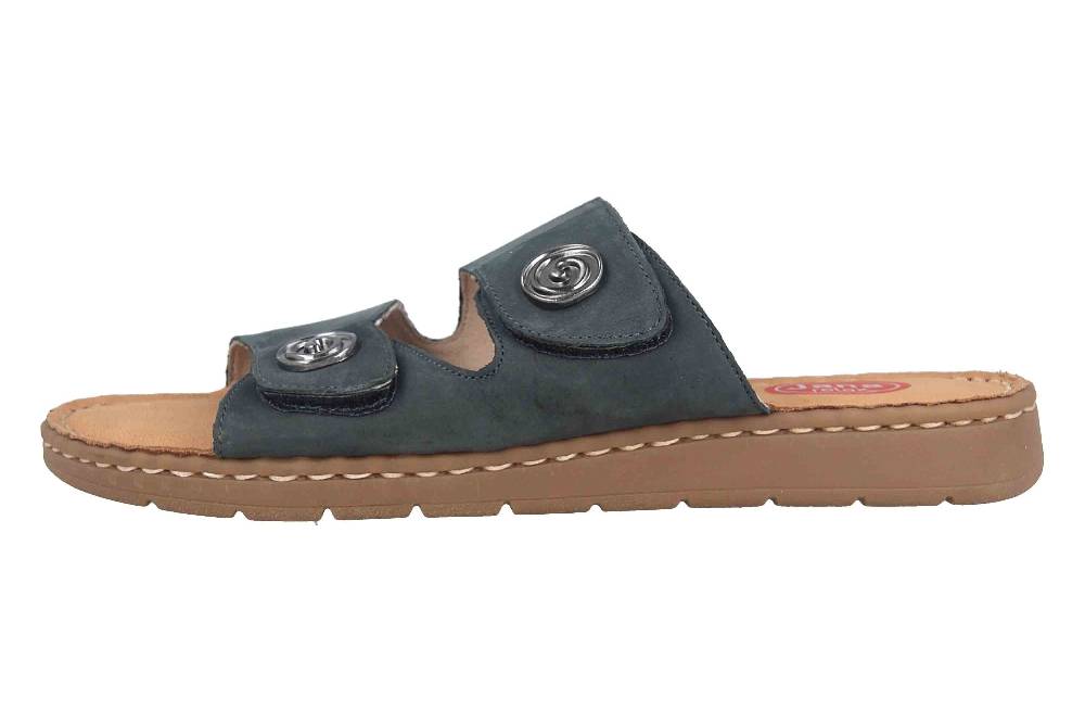 Jana Relax Pantoletten In Übergrößen Blau 8-8-27109-26 805 Große Damenschuhe