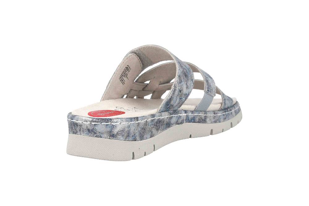 Jana Relax Pantoletten In Übergrößen Blau 8-8-27400-26 299 Große Damenschuhe