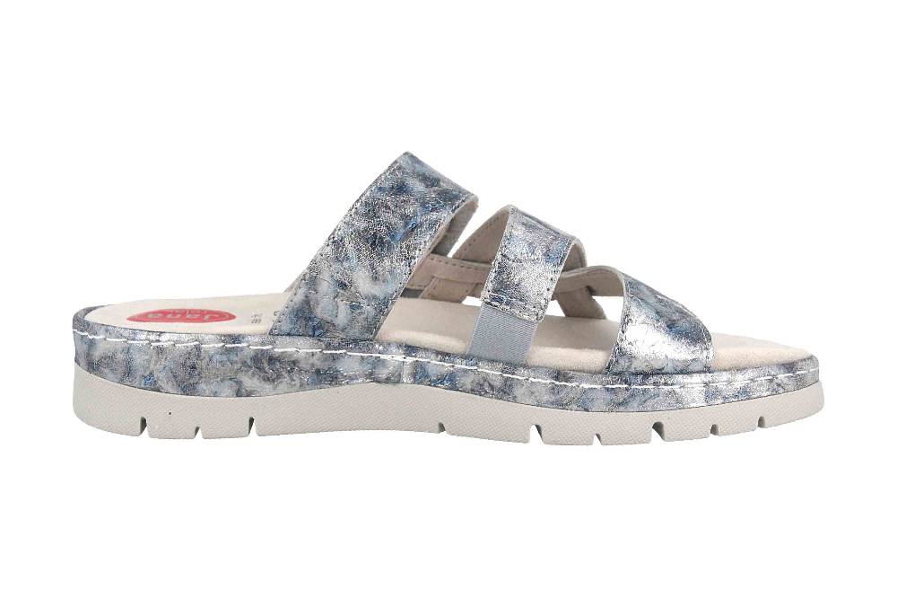 Jana Relax Pantoletten In Übergrößen Blau 8-8-27400-26 299 Große Damenschuhe