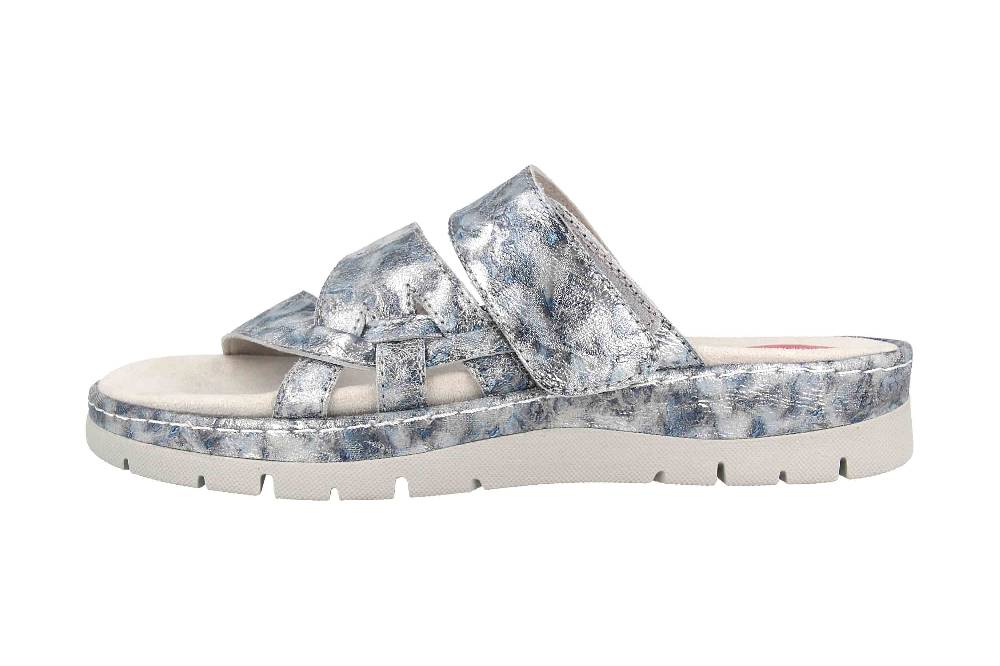 Jana Relax Pantoletten in Übergrößen Blau 8-8-27400-26 299 große Damenschuhe