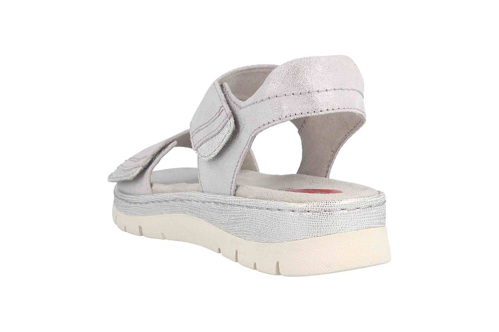Jana Relax Sandalen In Übergrößen Silber 8-8-28401-26 920 Große Damenschuhe