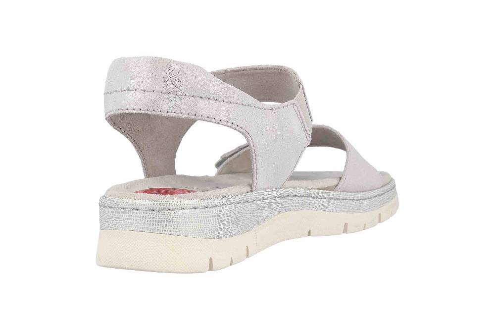 Jana Relax Sandalen In Übergrößen Silber 8-8-28401-26 920 Große Damenschuhe