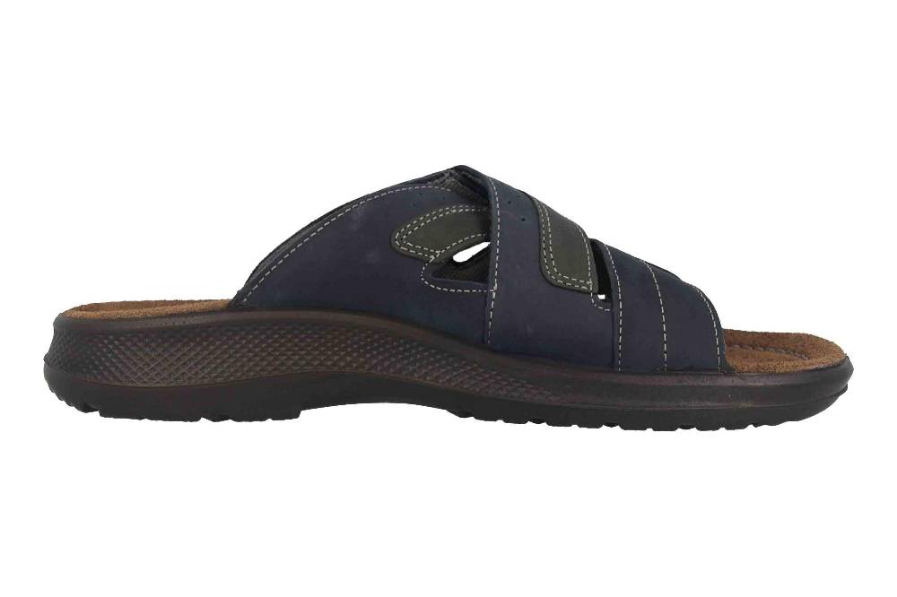 Jomos Pantoletten In Übergrößen Blau 506604 12 8098 Große Herrenschuhe