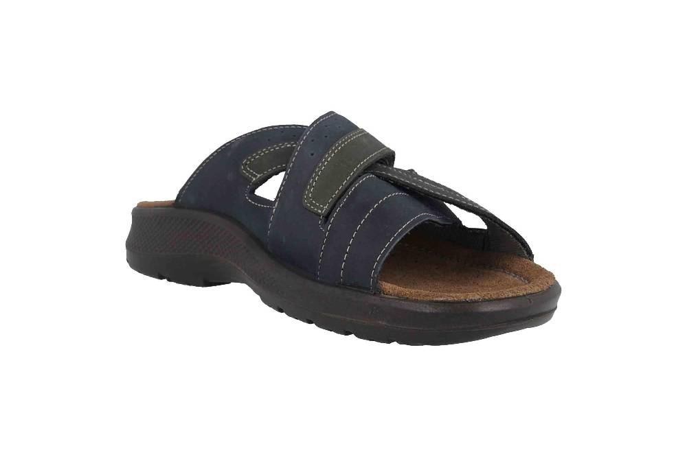Jomos Pantoletten In Übergrößen Blau 506604 12 8098 Große Herrenschuhe