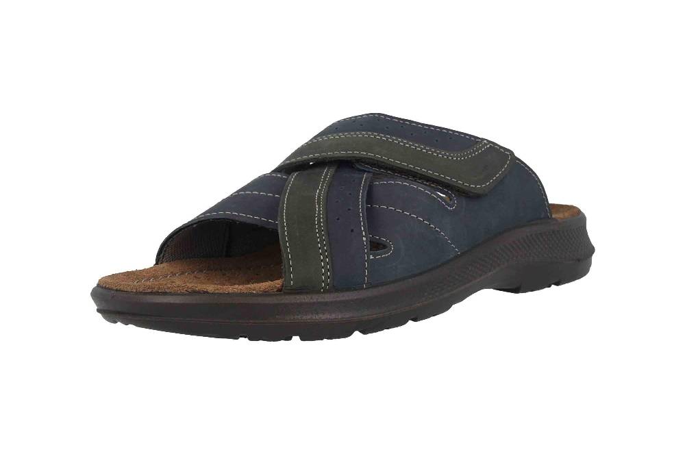 Jomos Pantoletten In Übergrößen Blau 506604 12 8098 Große Herrenschuhe