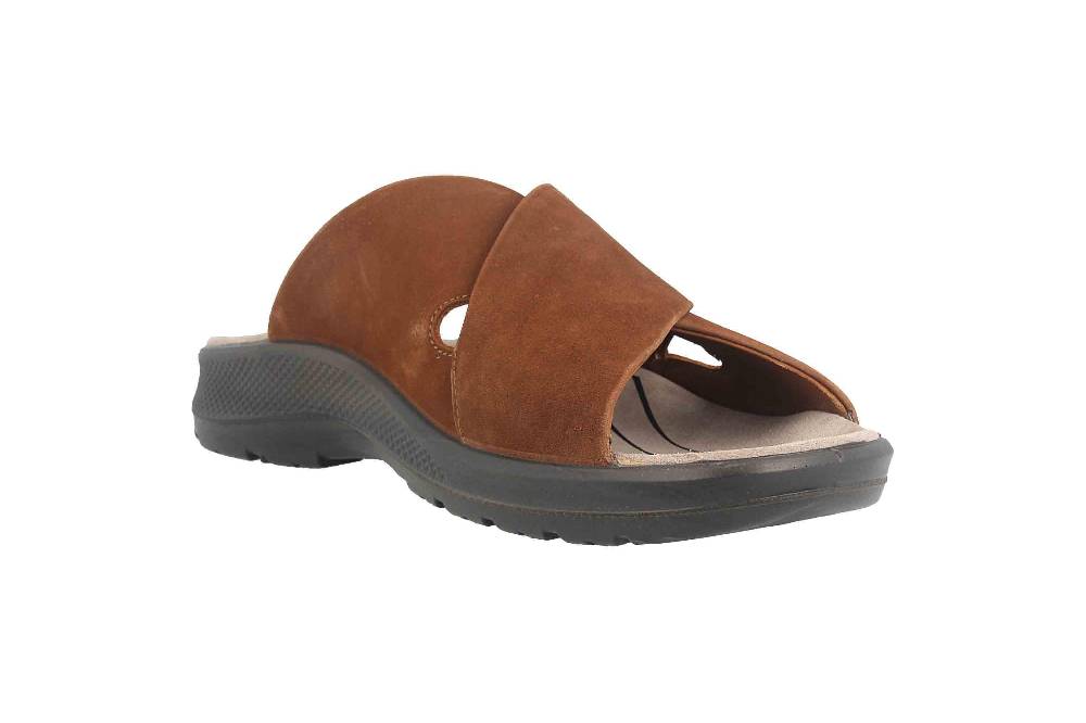 Jomos Pantoletten In Übergrößen Braun 506607 866 3181 Große Herrenschuhe