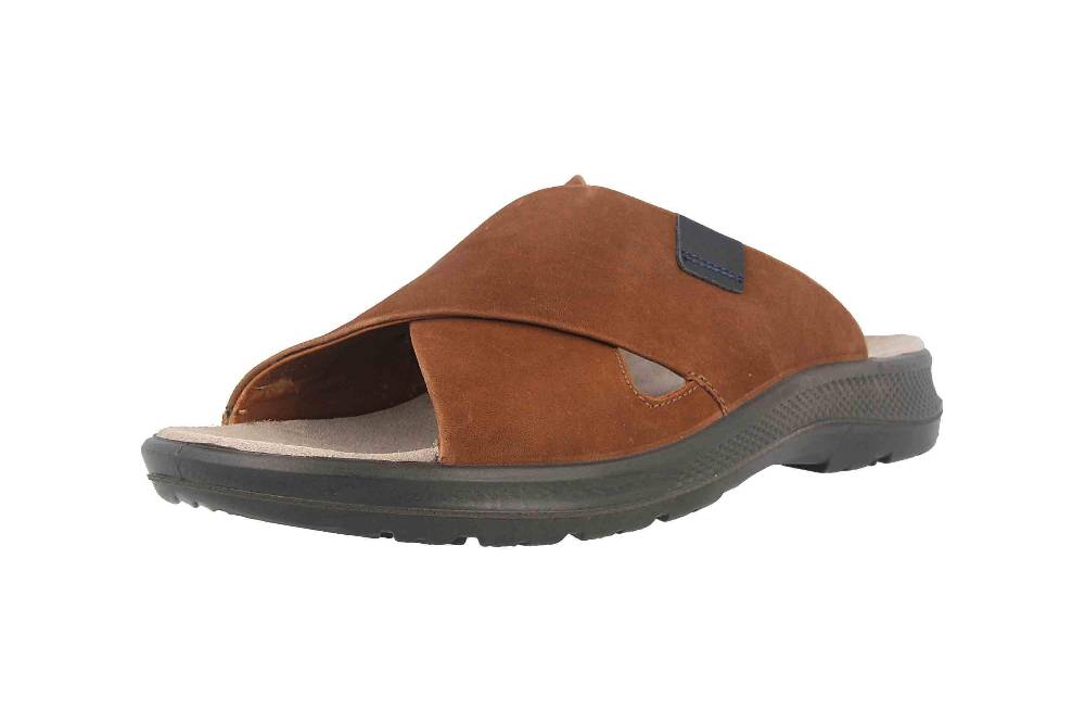 Jomos Pantoletten In Übergrößen Braun 506607 866 3181 Große Herrenschuhe